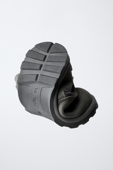 BAREFOOT LEATHER BOOTS - Anthracite grey by Zara - Image 2