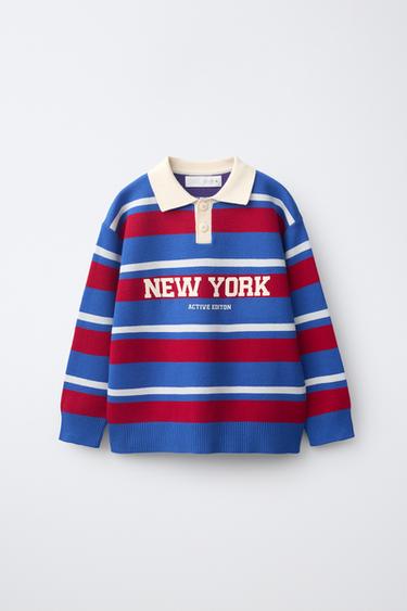 VARSITY-STRICKPOLO - Hellblau von Zara - Bild 0