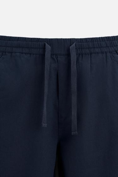 COTTON/LINEN RELAXED FIT TROUSERS - Blue by Zara - Image 7