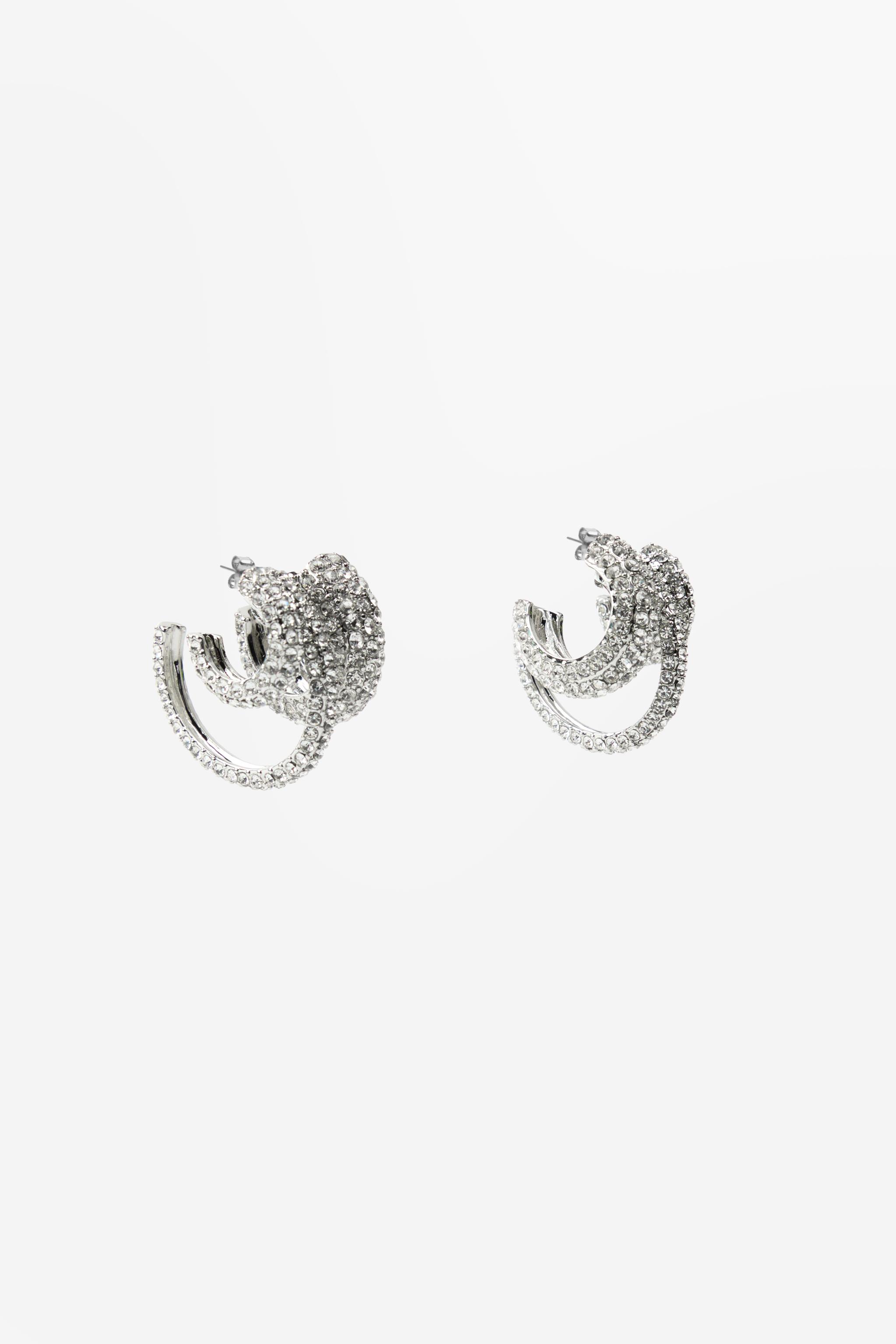 SHIMMERY TRIPLE HOOP EARRINGS - Silver | ZARA United States