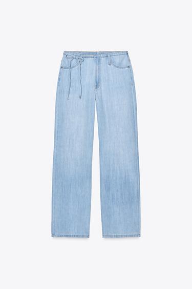 TRF PYJAMA-STYLE DENIM TROUSERS - Blue by Zara - Image 5