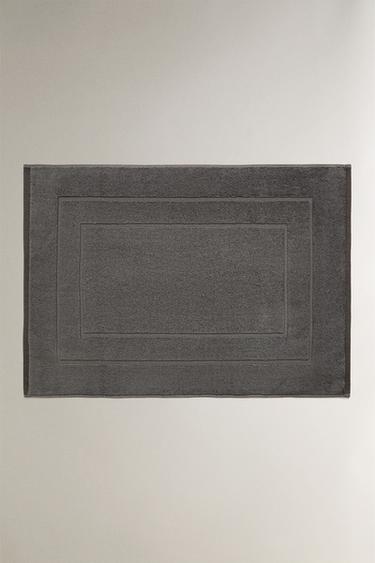 NON-SLIP COTTON BATH MAT - Dark grey by Zara - Image 0