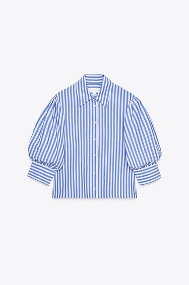 ZW COLLECTION POPLIN SHIRT - striped by Zara