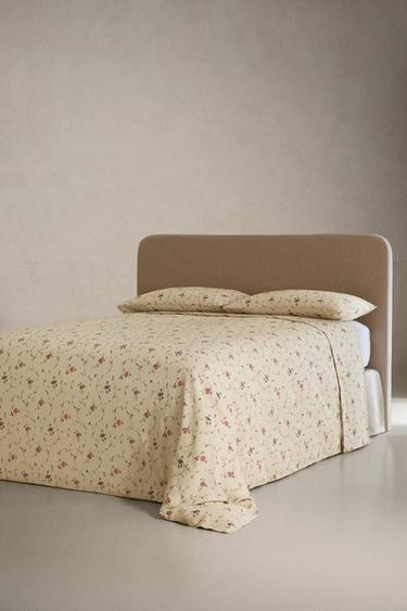 HOUSSE DE COUETTE COTON LIN FLEURS | KATHARINE POLE - Écru de Zara - Image 1
