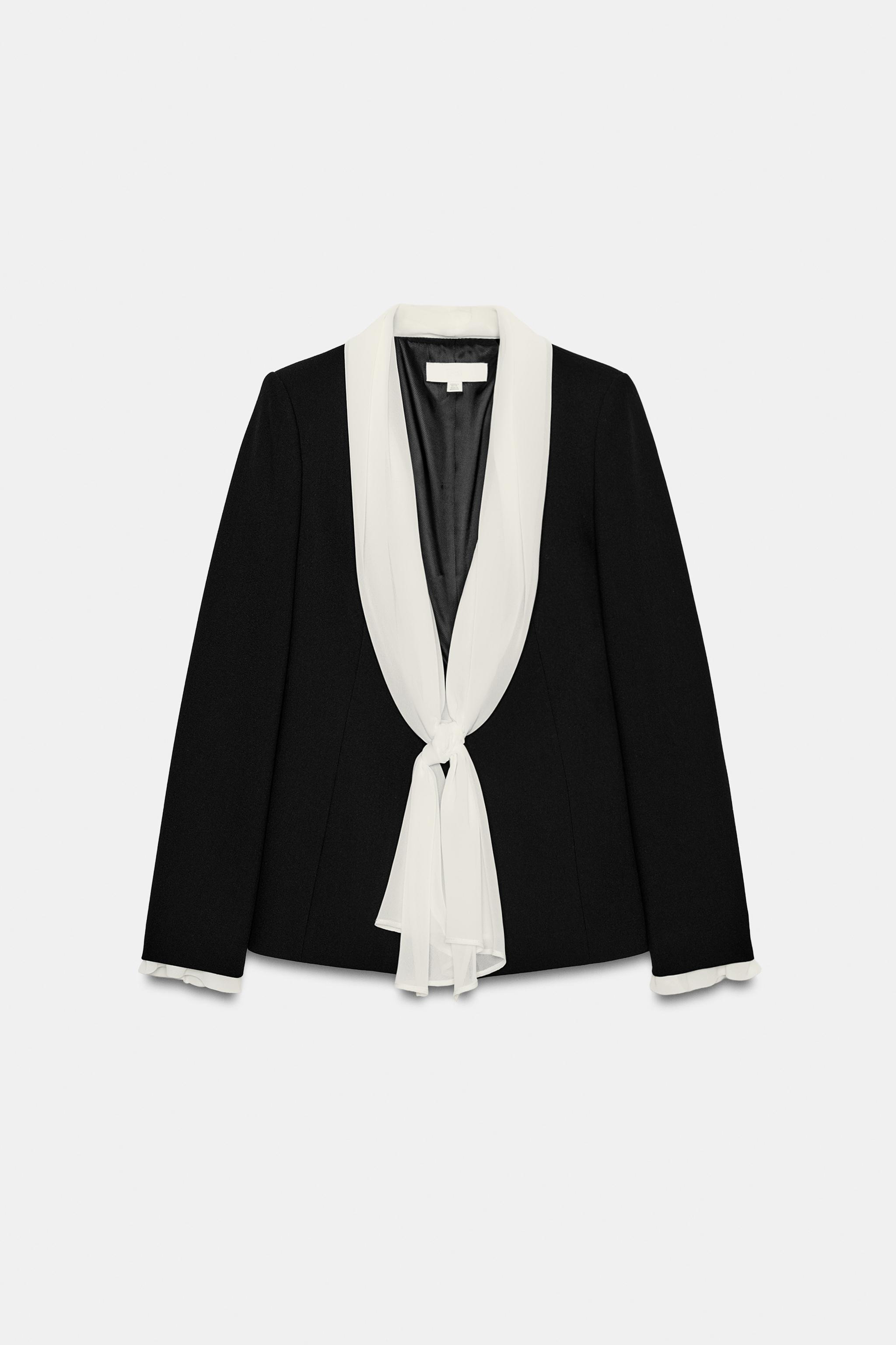 FULAR BAĞLAMA DETAYLI BLAZER - Görsel 7