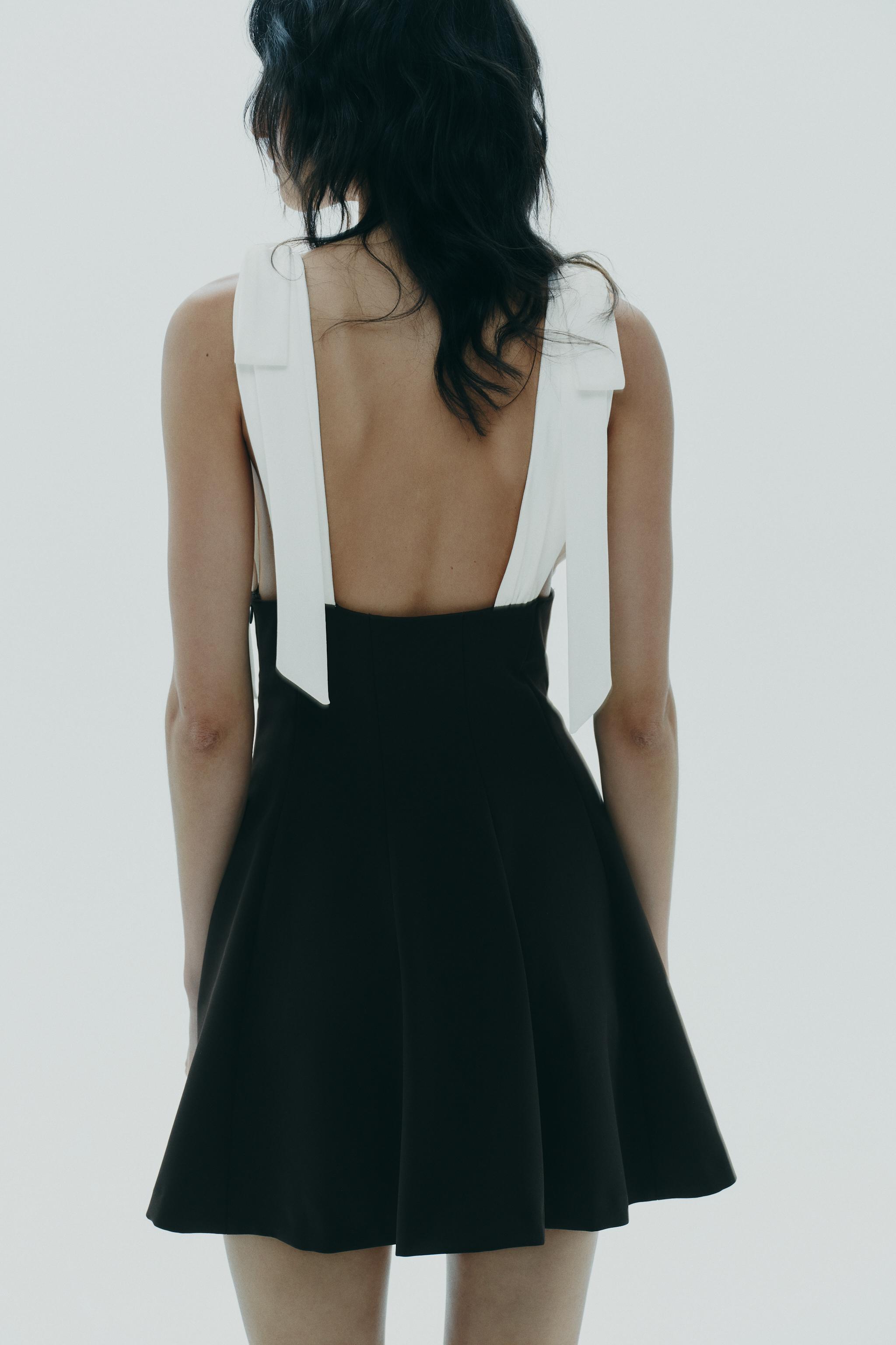 COMBINATION BOW SHORT DRESS
