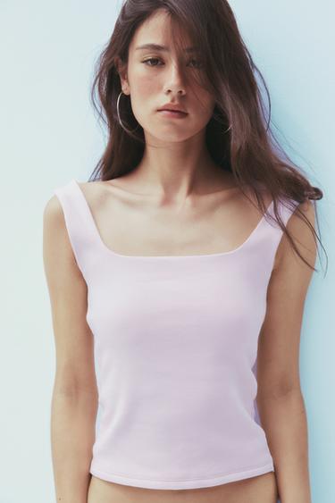 TOP TIRANTES ANCHOS - Rosa de Zara