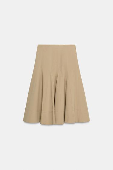 TRENCH COAT MIDI SKIRT ZW COLLECTION - light whisky by Zara - Image 6