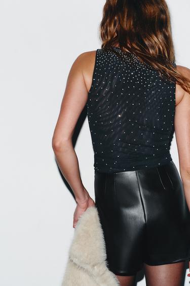 TOP À PAILLETTES - Plomb de Zara - Image 4