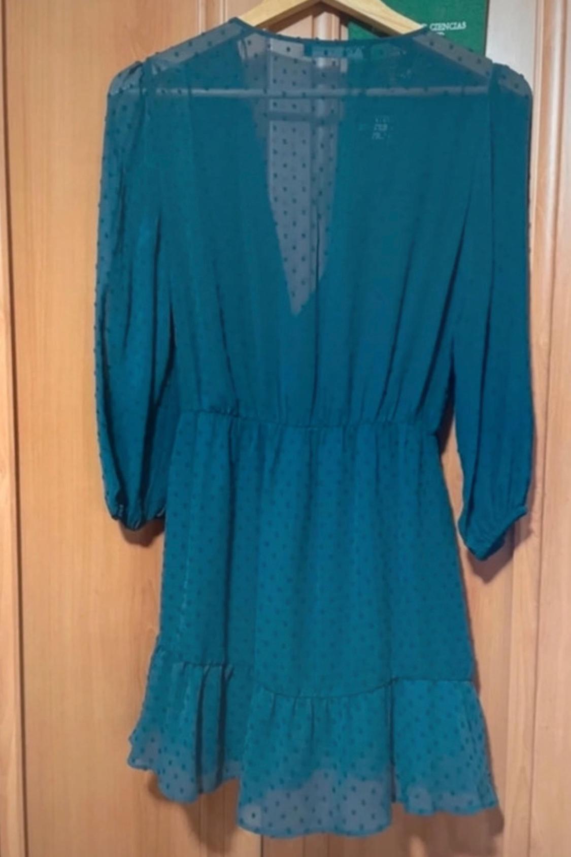 DOTTED MESH WRAP JUMPSUIT - Image 3
