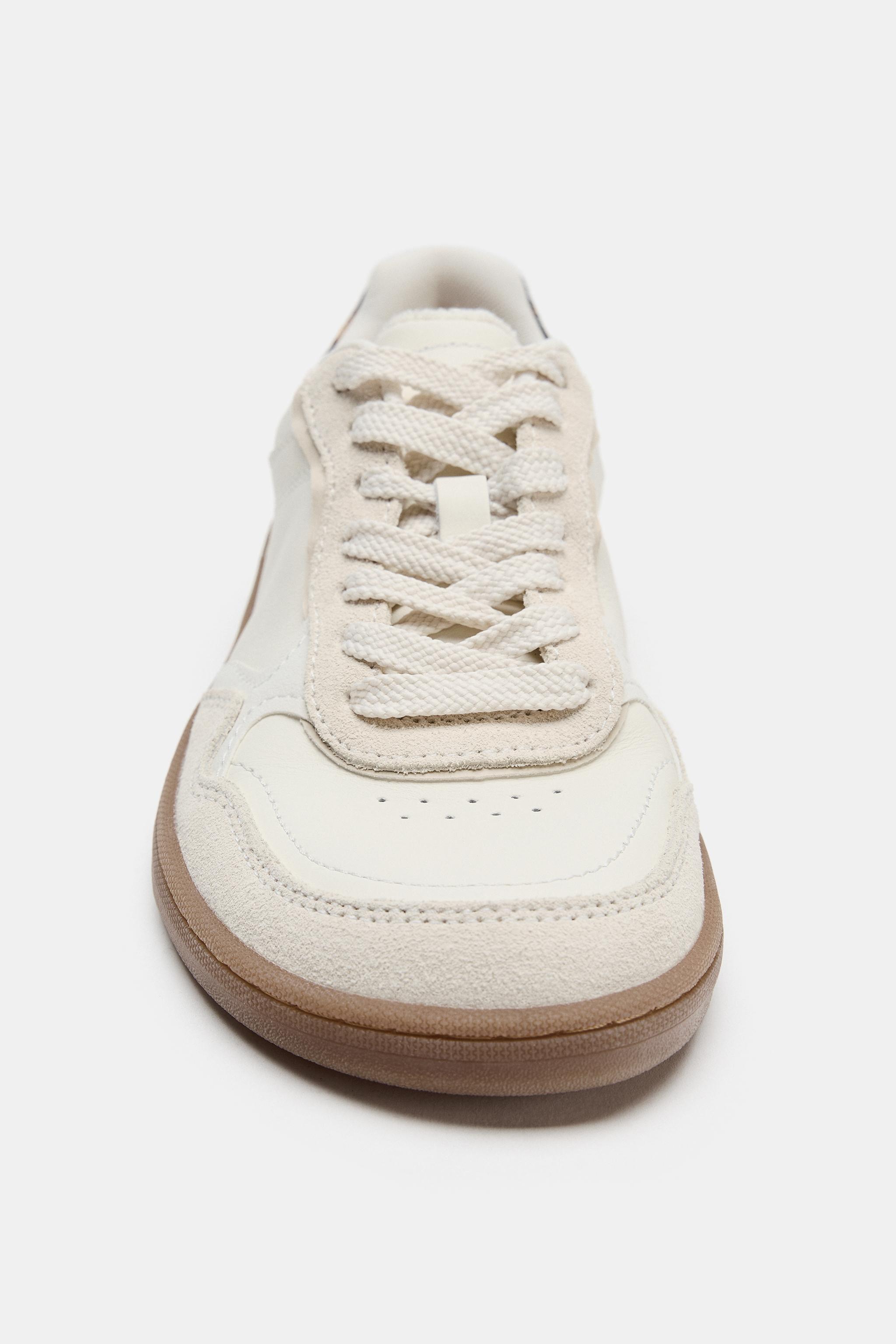 Женские кроссовки Zara BAREFOOT MIXED MATERIAL SNEAKERS — фото 7