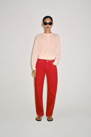 FINE KNIT CARDIGAN - Pastel pink by Zara - Image 4