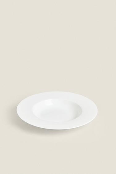 BONE CHINA SOUP PLATE - White by Zara - Image 1