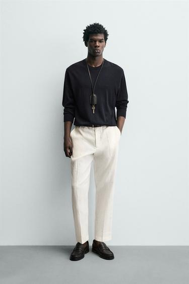 Men's White Pants | ZARA United States Men's White Pants | ZARA United States
