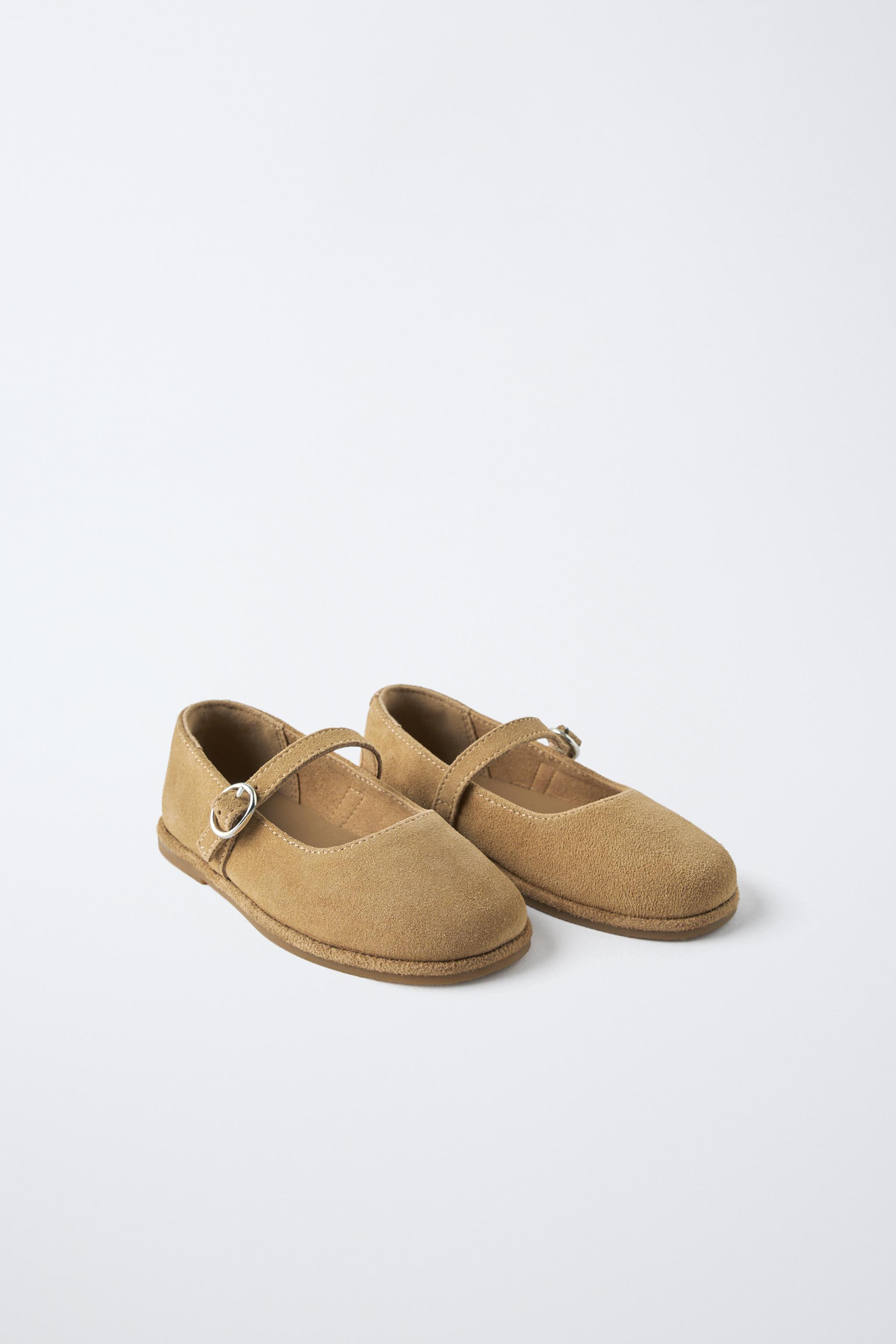 【ZARA】ストレッチ入りレザーバレリーナシューズ ボルドー バックル付きバレリーナシューズ - ボルドー | ZARA Japan / 日本