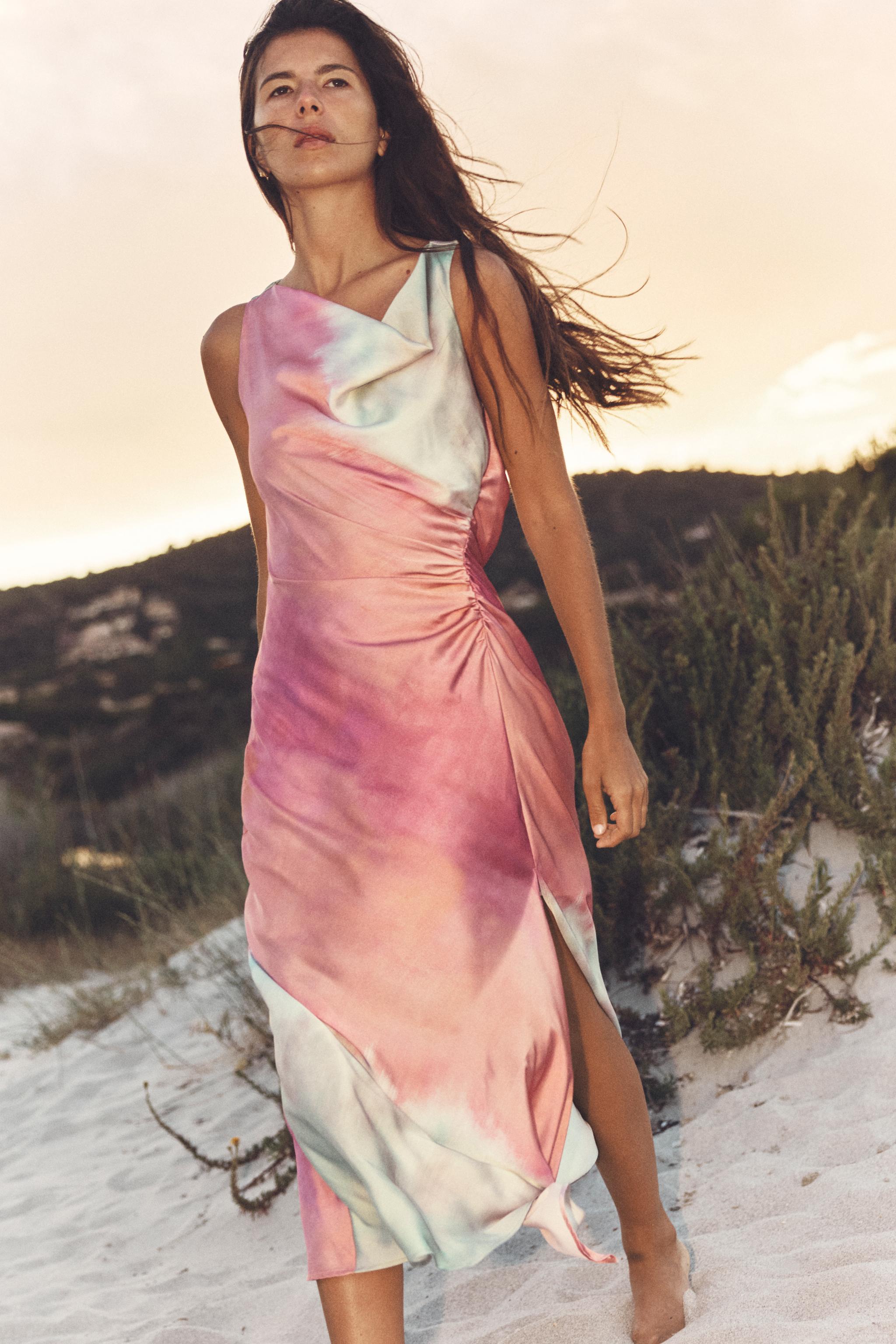 Robe zara tie and dye sale