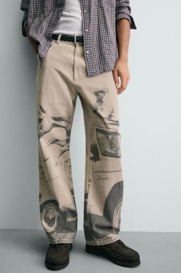 FORD © PRINTED BAGGY TROUSERS - Printed by Zara