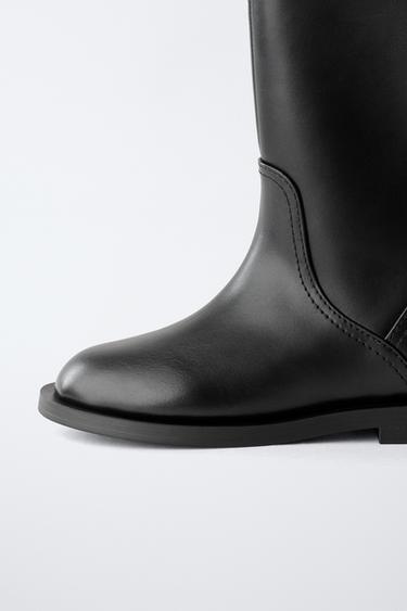 TALL BOOT WITH BUCKLE - Black by Zara - Image 5