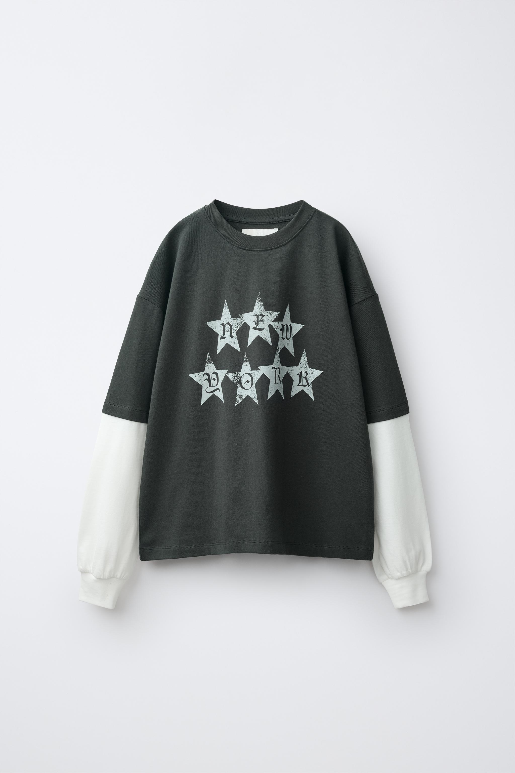CAMISETA DOBLE MANGA ESTAMPADO