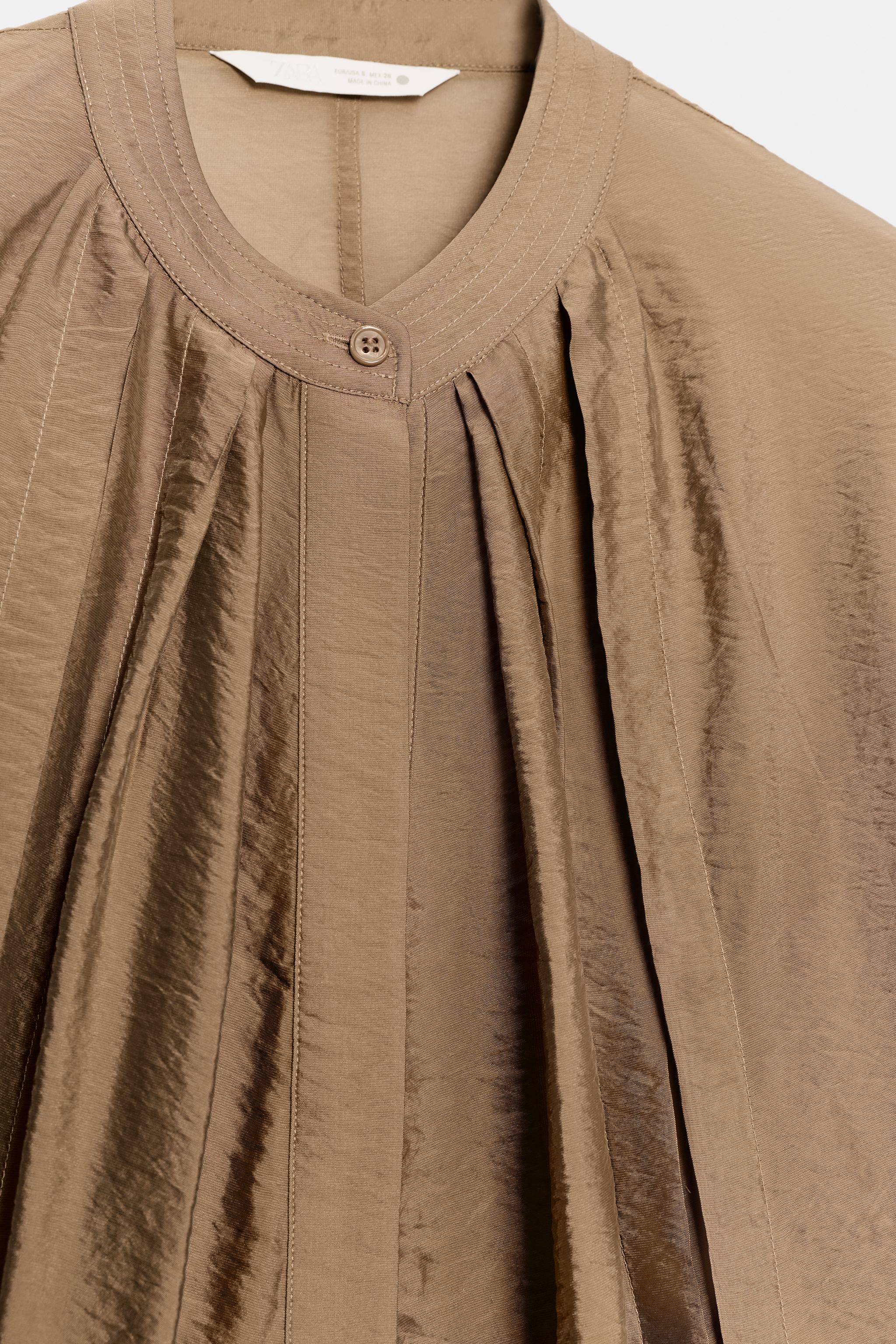 ZW COLLECTION FLOWY SHIRT - Terracotta | ZARA United States