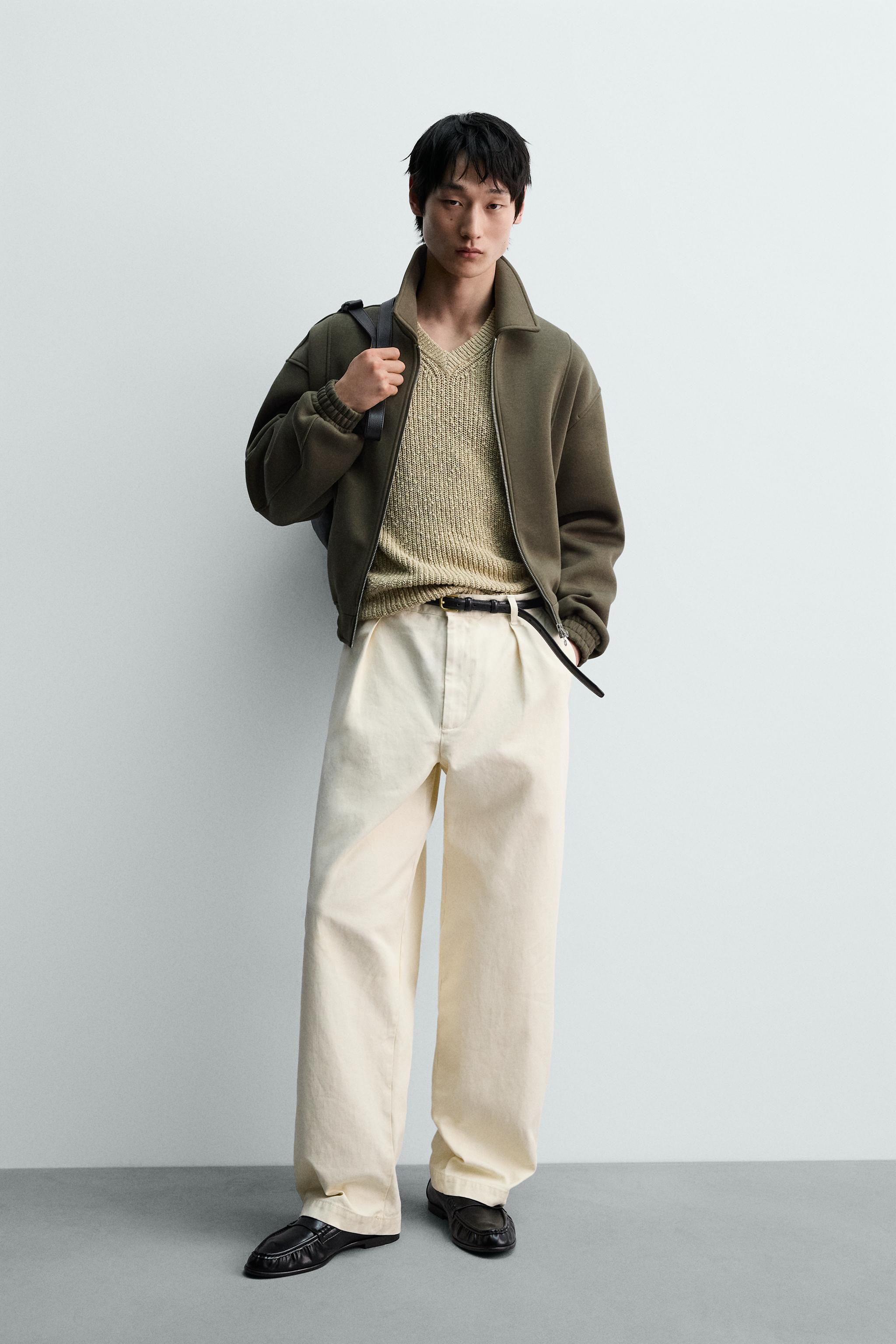 クロップドフィットテクニカルジャケット - オリーブグリーン | ZARA