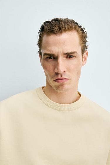 RELAXED FIT SHORT SLEEVE SWEATSHIRT - Mid-yellow by Zara - Image 5