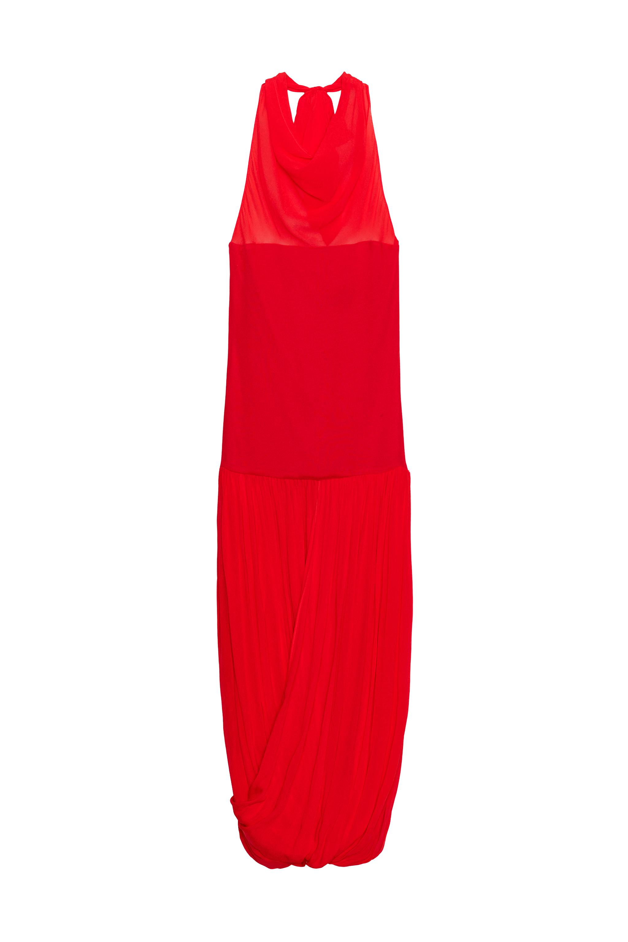 COMBINATION HALTER VOLUME DRESS - Bright red | ZARA United States COMBINATION HALTER VOLUME DRESS - Bright red | ZARA United States