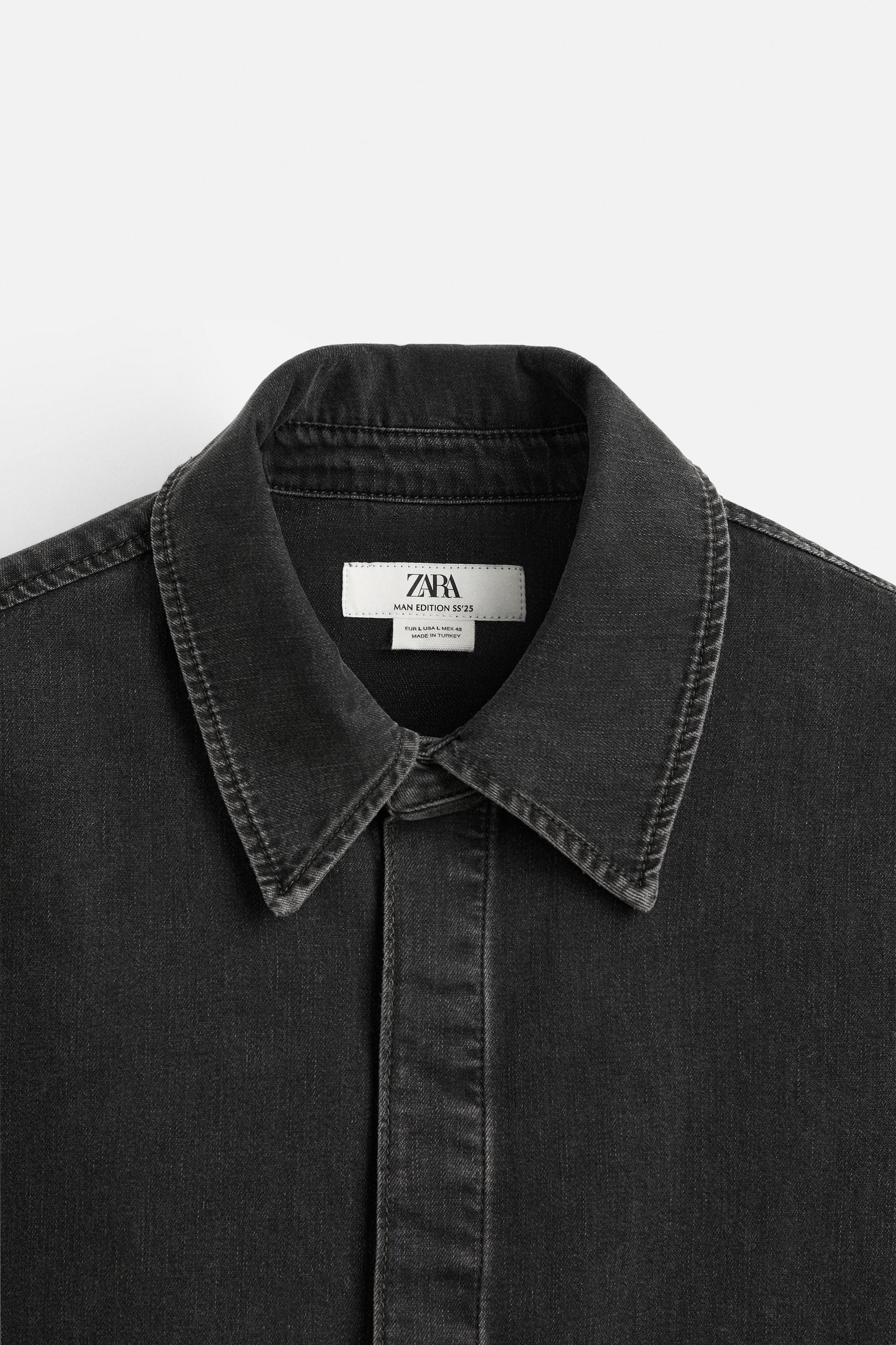 ZARA ザラ デニムシャツ リラックスフィット M - メルカリ