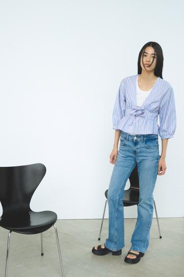 JEANS TRF ローライズブーツカットブルーZaraのJEANS TRF ローライズブーツカット - ブルー 
