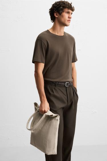 WOVEN SHOPPER BAG - Ecru White by Zara - Image 0