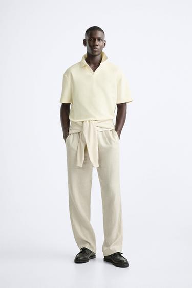 POLO STRUCTURÉ - Blanc cassé de Zara - Image 0
