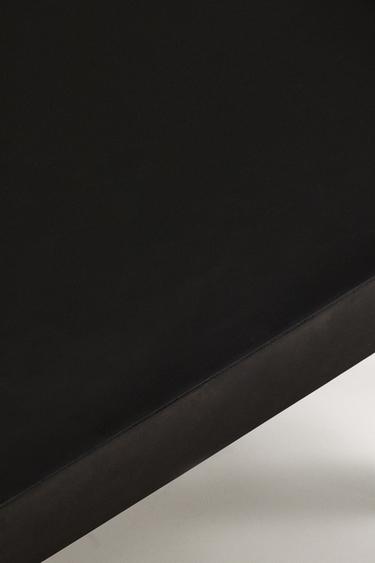 WOOD AND LEATHER SIDE TABLE - Black by Zara - Image 4