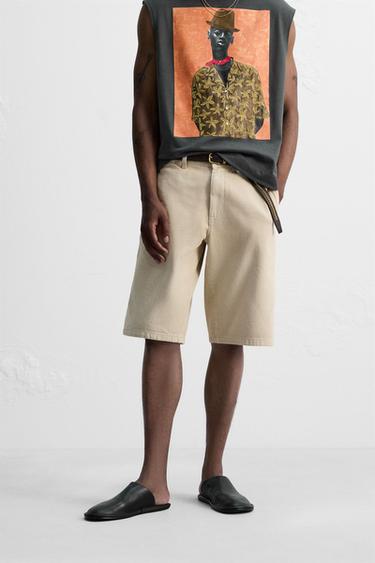 BAGGY FIT BERMUDA SHORTS © OTIS KWAME KYE QUAICOE - camel by Zara - Image 1