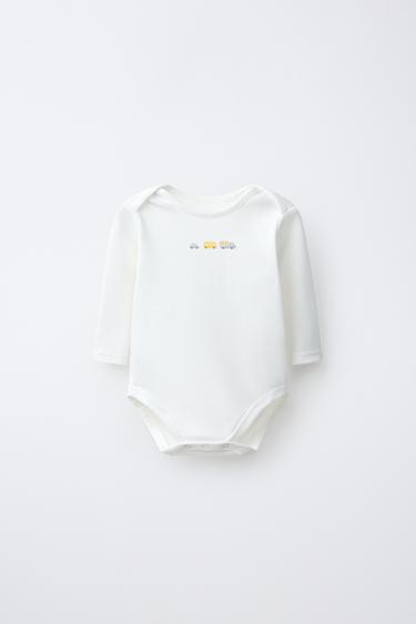 FIVE-PACK CAR PRINT BODYSUITS — Blue 2