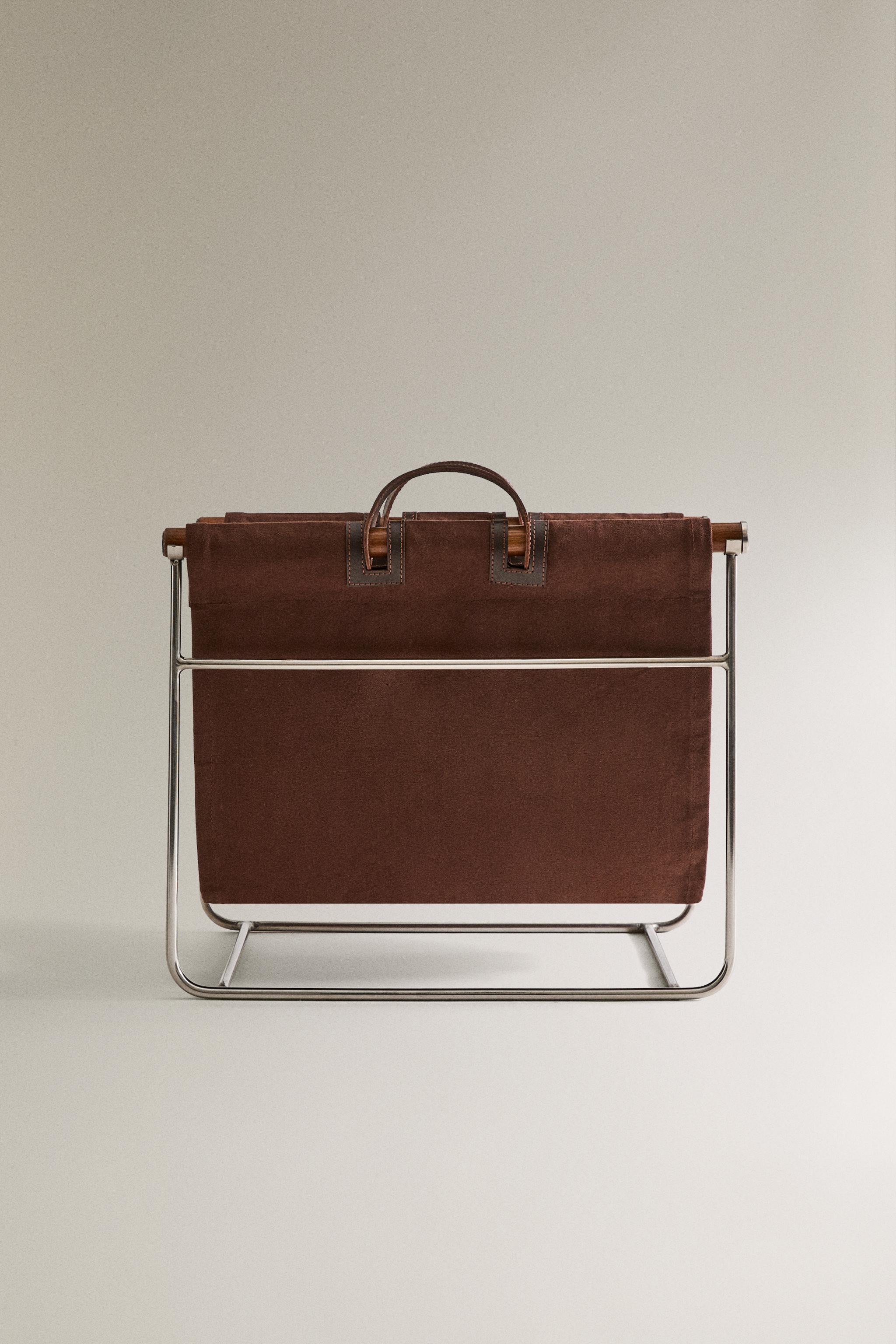 PORTE-REVUES COTON ET CUIR