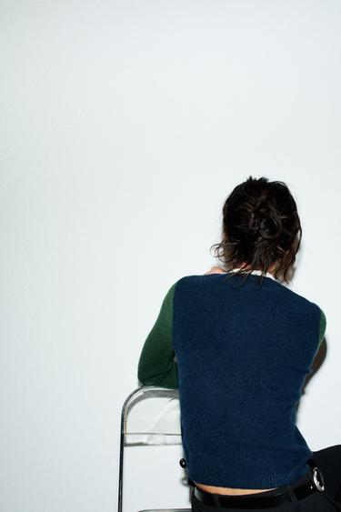 PULL EN MAILLE COLOR BLOCK - unique de Zara - Image 5