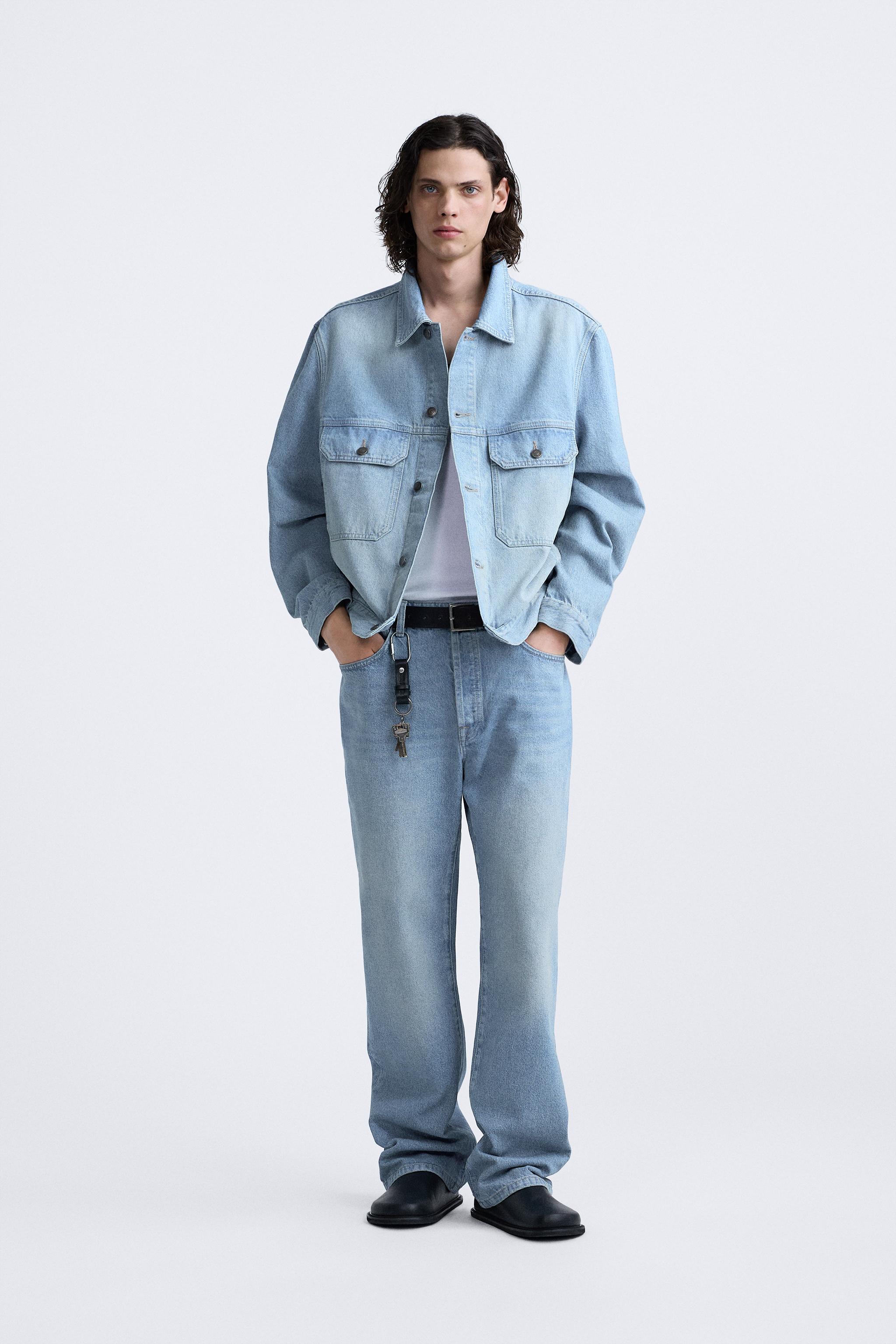 JEAN COUPE DROITE - Bleu | ZARA Canada