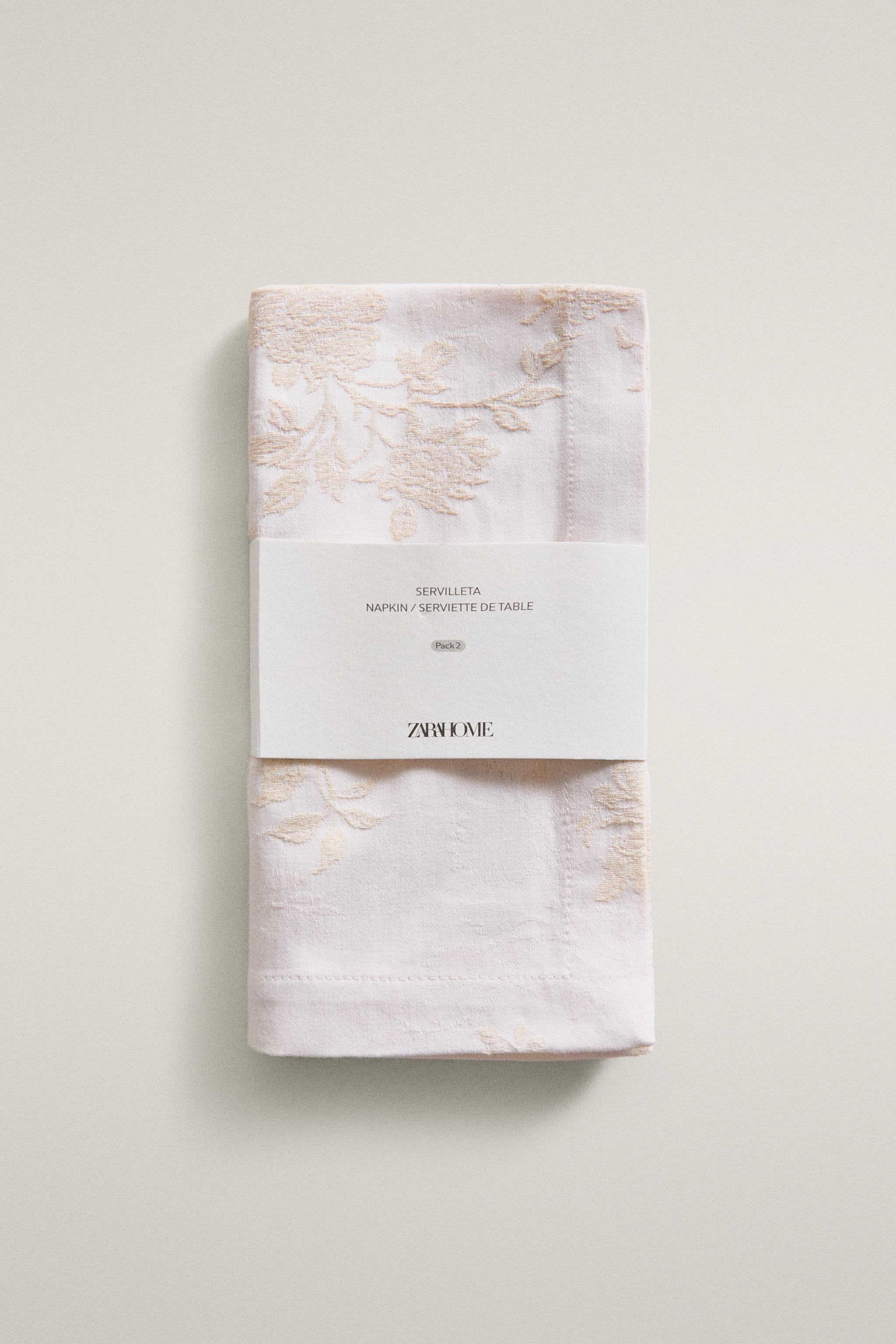 PACK SERVIETTES DE TABLE COTON JACQUARD (LOT 2)