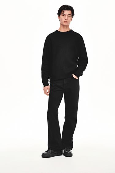 Zara 柔軟紋理針織衫 - 黑色 - 圖片 0