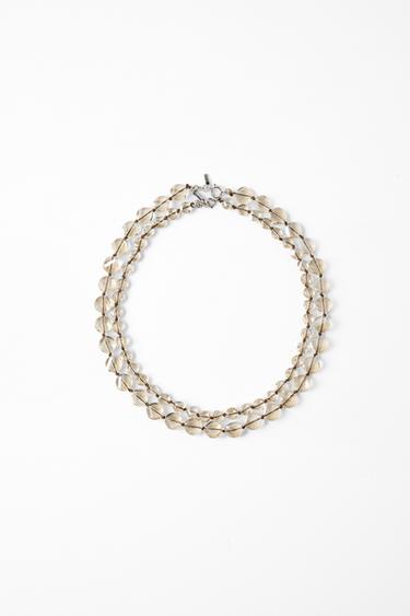 PACK OF 2 GLASS PIECE NECKLACES - 990 by Zara