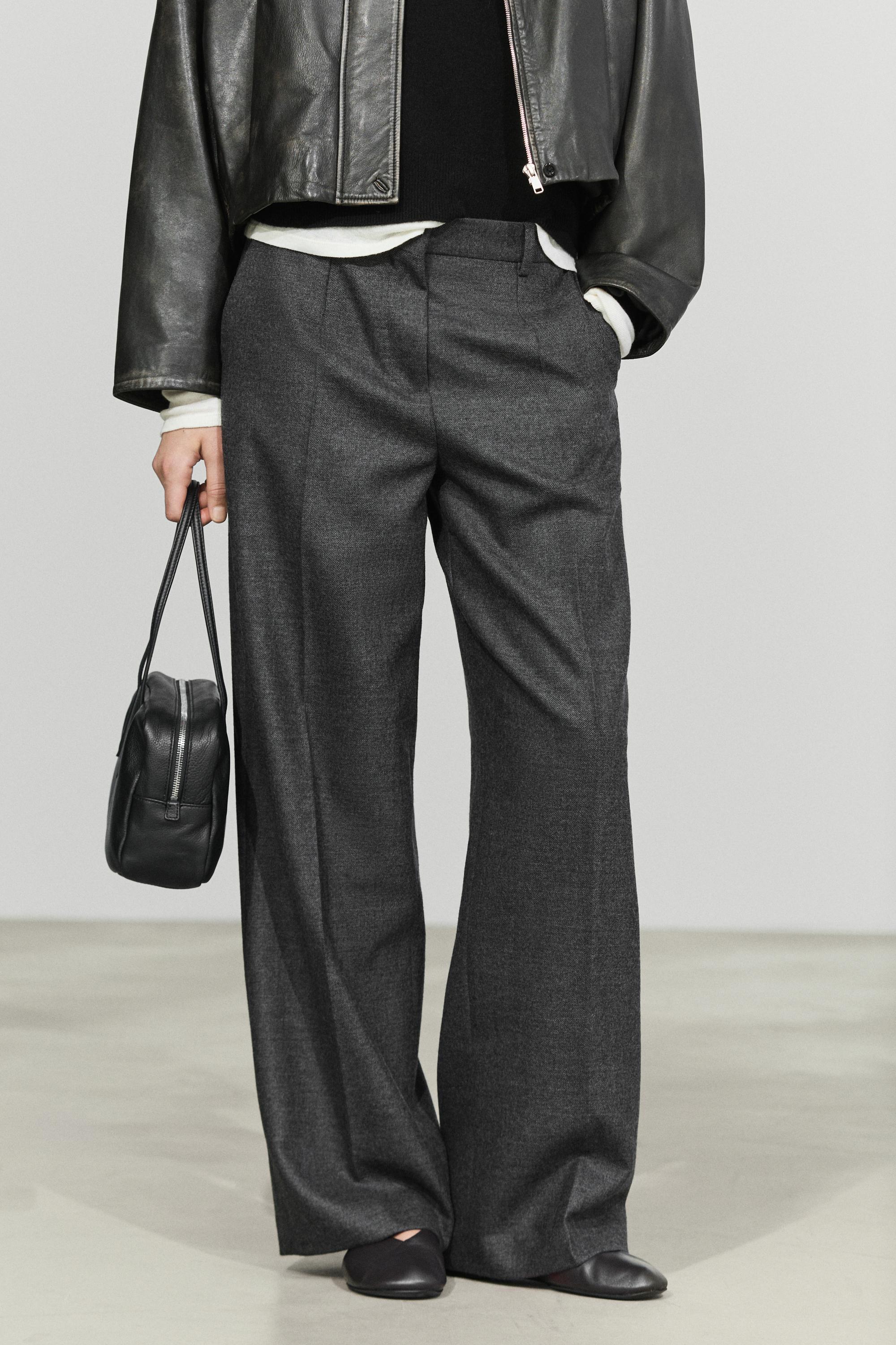 Pantalon de costume en flanelle 100 % laine