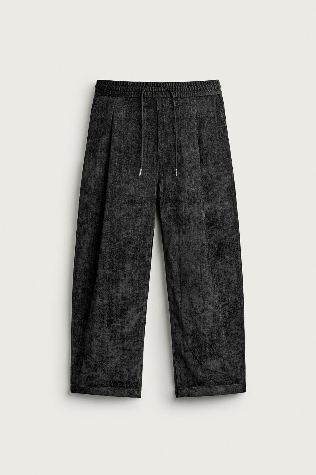SOFT IRREGULAR WASHED TROUSERS