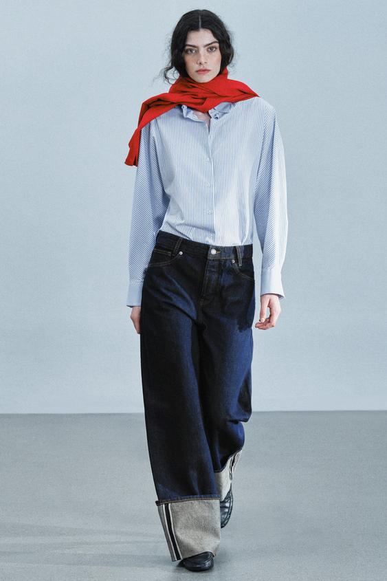 JEAN ZW COLLECTION TURN UP TAILLE BASSE - Bleu de Zara - Image 0