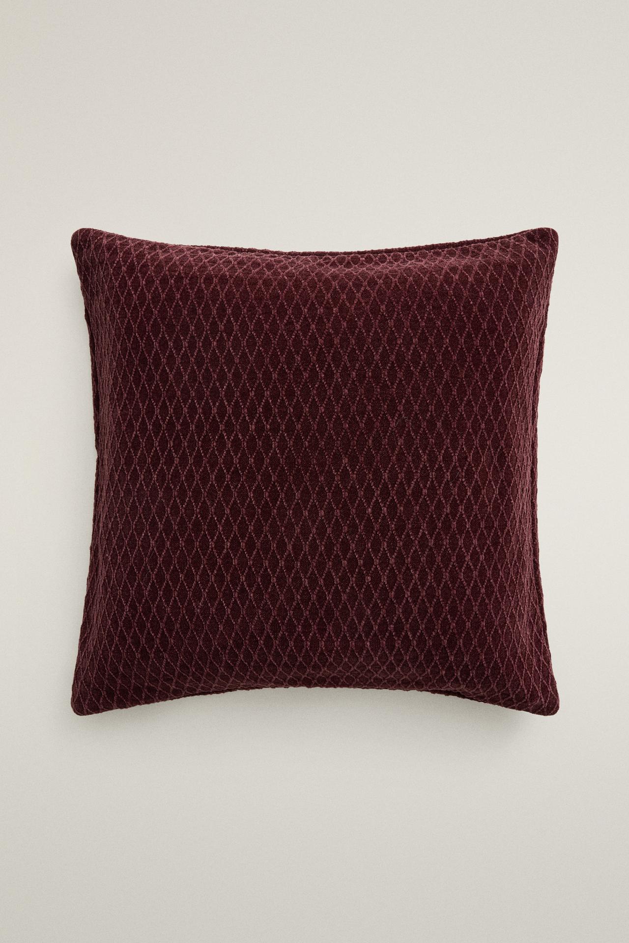 CHENILLE RAISED DIAMOND DESIGN CUSHION COVER