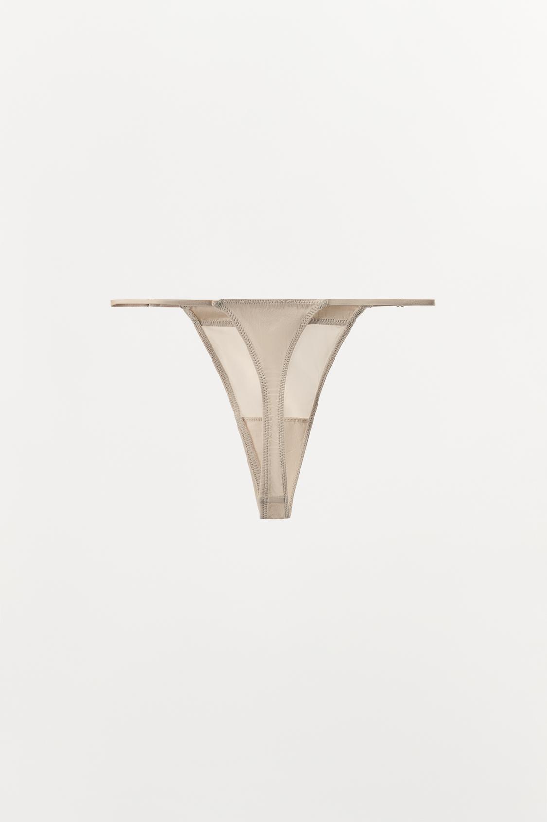 SILK MIX THONG