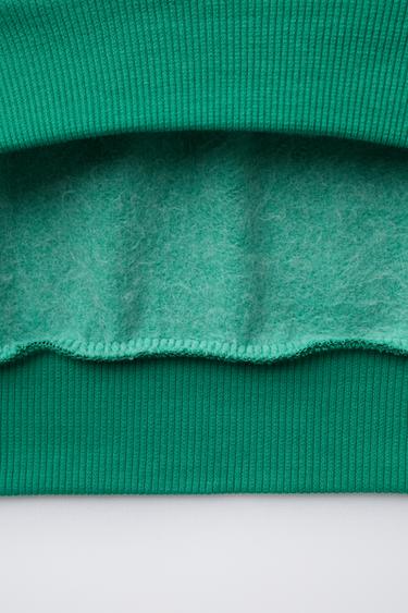 STRIPED SLOGAN SWEATSHIRT - Green by Zara - Image 3