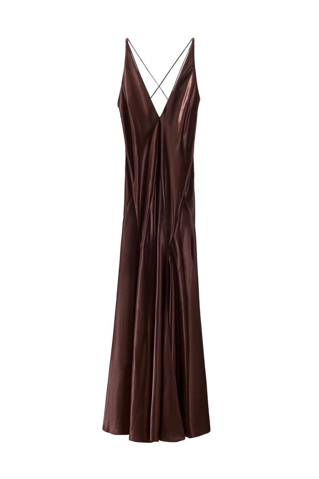 VOLUMINOUS SATIN LONG DRESS - image 3