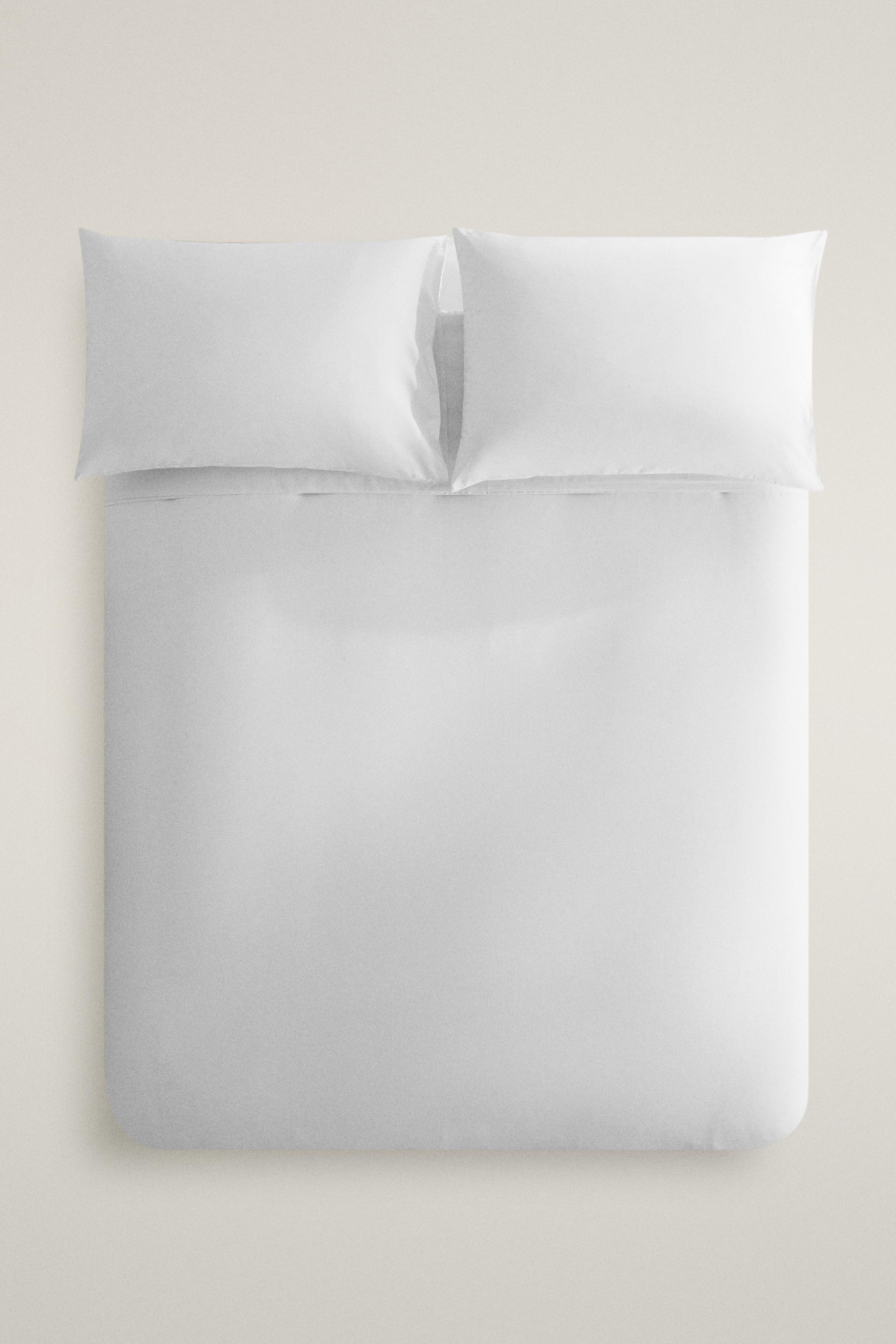 PERCALE BED LINEN SET (200 THREAD COUNT) — White
