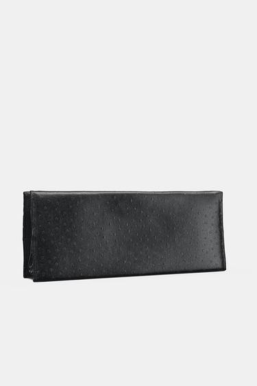 POCHETTE ALLONGÉE EN RELIEF - Noir de Zara - Image 6