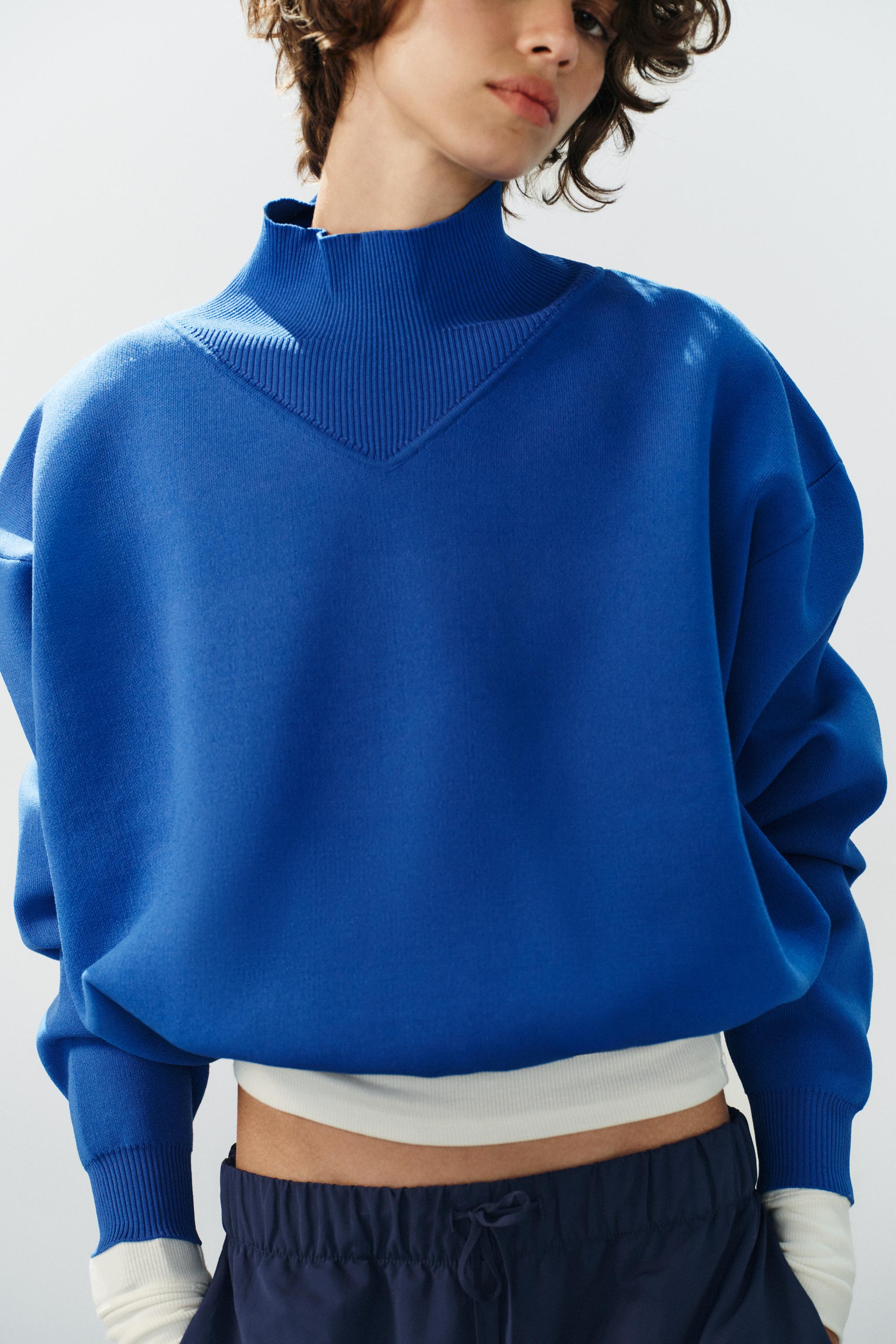 BUBBLE KNIT JUMPER — Bluish